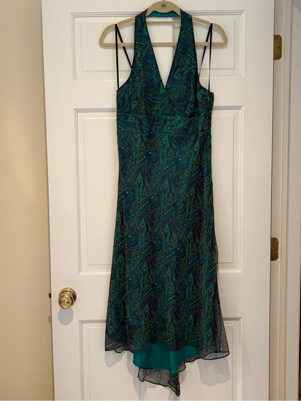 Laundry by Shelli Segal Women's Teal Halter Maxi Dress
